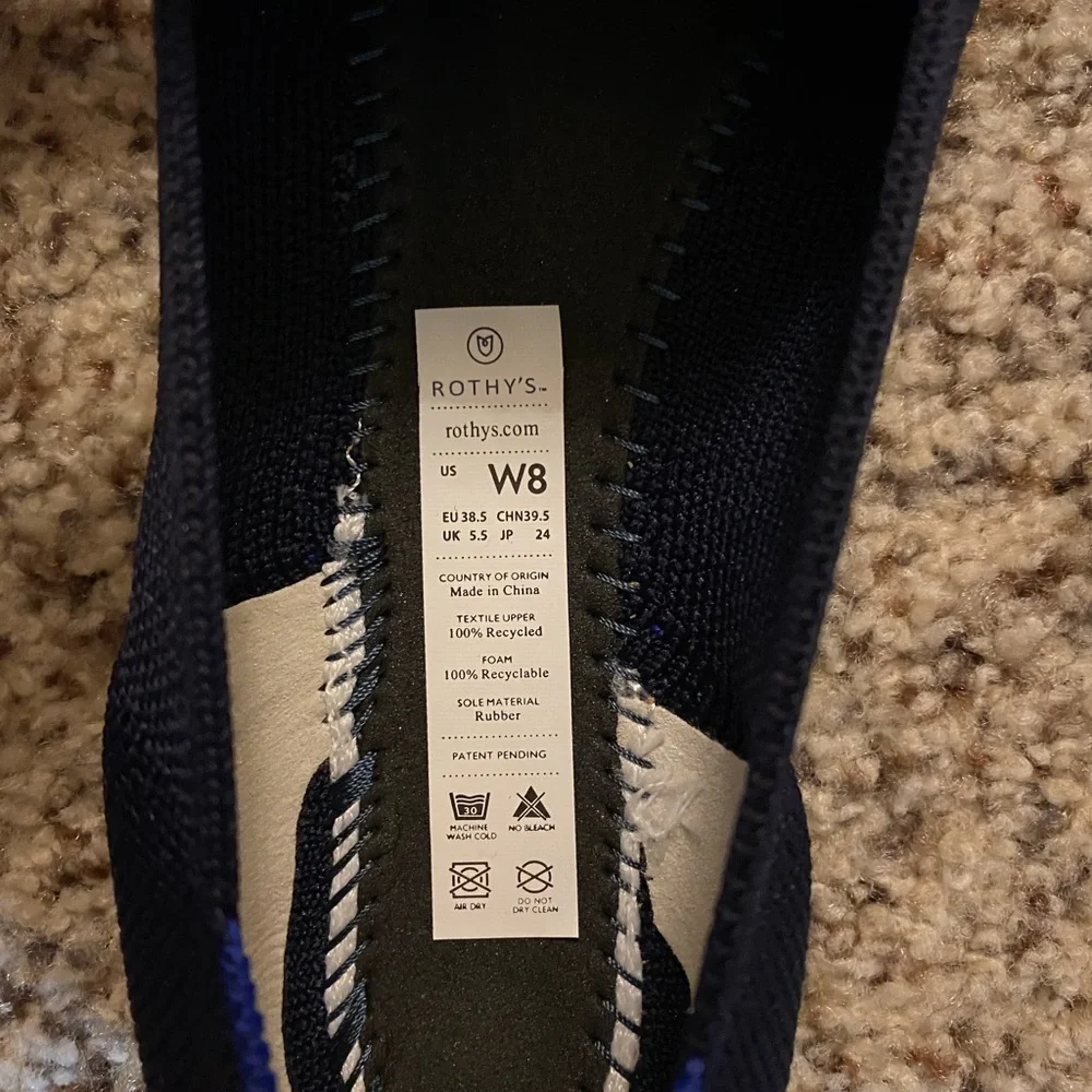 Brand New Navy Rothy’s Shoes Size 8 - Picture 3 of 4